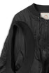 CIRCLE RIBBED NYLON MA-1 -BLACK-